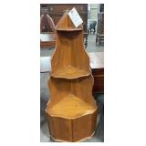 HANGING CORNER WHAT-NOT WITH DOUBLE DOORS -