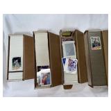 4 PARTIAL BOXES OF ASSORTED BASEBALL CARDS