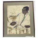 "BLACK MAN" BY ROY COLONNA - WATERCOLOR AND