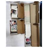 4 PARTIAL BOXES OF ASSORTED SPORTS TRADING CARDS