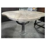 METAL BASE/MARBLE TOP CLOVER LEAF OCCASIONAL