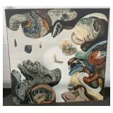 48" X 48" OIL ON CANVAS - ABSTRACT - DATED 1966 -