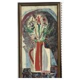 STILL LIFE - FLOWERS IN VASE BY G. KAPA?? - OIL -