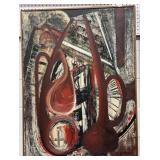 ABSTRACT OIL ON CANVAS BY G. SKOTEINOS -