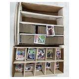 2 PARTIAL BOXES OF FOOTBALL AND BASEBALL CARDS