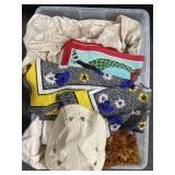 ASSORTED GREEK LINENS: NAPKINS, HANKIES ETC.