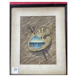 ARTISTS PALLET - WATERCOLOR - ARTIST SIGNED -