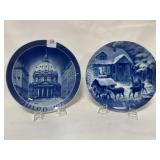 BLUE AND WHITE DELFT PLATES: JULEN 1970 AND