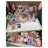 TOTE FULL OF SPORTS LOOSE  TRADING CARDS-THIS
