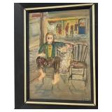 VILLAGE SERIES BY EMILE JOHN HESS - OIL/SKETCH -