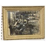 "THE SHOEMAKER" BY EMILE JOHN HESS - OIL -