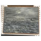 GRAY SEAS - OIL ON CANVAS - N0 ARTIST SIGNATURE -