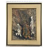 "UNTITLED"  OIL PAINTING - ARTIST SIGNED - 1965 -