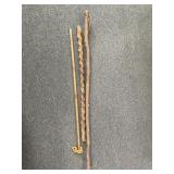 3 WALKING STICK/CANES