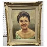 PORTRAIT OF A LADY BY M.M.IMAR - OIL - HEAVILY