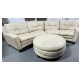 LATTITUDES BY FLEXSTEEL SEMI-CIRCLE SOFA WITH