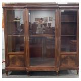 FRENCH STYLE TRIPLE GLASS DOOR BOOKCASE -