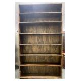 CRAFT MADE PINE 7 SHELF BOOKCASE - 49" X 11" X 84"