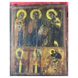 GREEK BYZANTINE ICON - 18TH CENTURY - 11" X 14"