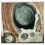 48" X 48" OIL ON CANVAS - ABSTRACT - DATED 1966 -