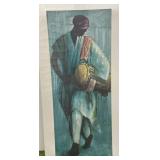 MAN WITH DRUM - PRINT - UNFRAMED - NO ARTIST -
