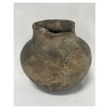 6" POTTERY POT - BADLY CHIPPED TOP