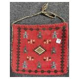 SOUTH AMERICAN DESIGN TEXTILE PURSE - 13" X 12"