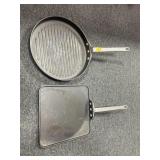 COMMERCIAL COOKWARE GRILL PAN 12" AND GRIDDLE PAN