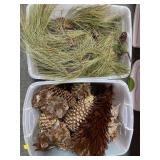 3 TOTES OF CHRISTMAS DECORATIONS