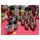 SANTA AND SNOWMAN ORNAMENTS AND SNOWMAN