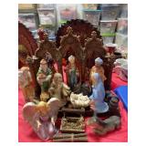 9 PC. NATIVITY SCENE