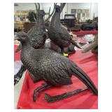 3 PHEASANT FIGURINES