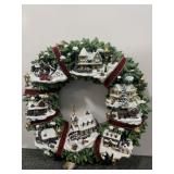 THOMAS KINKADE "CHRISTAMS VILLAGE WREATH" H1721