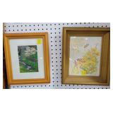 NATURE PRINT ADN FLORAL PRINT - FRAMED - 10"X12".