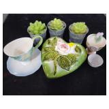 SUCCULENT CANDLES, COVERED BOX, ETC..