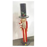 CRAFT MADE WOODEN SANTA - 40" HIGH.