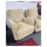 PAIR SHERRILL FURNITURE UPHOLSTERED ARMCHAIRS