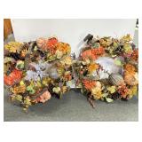 .(2) 26" FALL WREATHS.