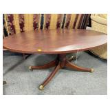 MAHOGANY COFFEE TABLE - 48" X 30" X 19".