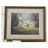 PLANTATION HOUSE PRINT BY R.C. CARTER - 33" X 40"