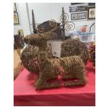 2 WIRE CHRISTAMS CONES, HOLIDAY DEER AND.