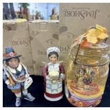 (3) JIM SHORE FIGURINES.