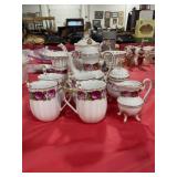 11 PC ROSE DECORATED TEA AND COFFEE SET