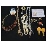 COSTUME JEWELRY: NECKLACES, PINS, ETC..