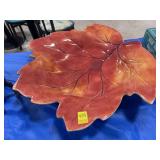 LARGE MAPLE LEAF SERVING DISH AND MINIATURE
