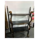 3 TIER CURIO SHELF - 40" X 18" X 53".