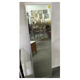 27" METAL FRAMED DRESSING MIRROR.