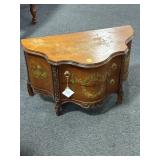 2 DRAWER LOW CHEST - TOP NEEDS REFINISHING.