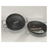 3 CALPHALON 10" TWO HANDLED COOKWARE
