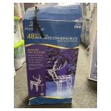 48" ANIMATED STANDING BUCK AND HOLIDAY WINDOW